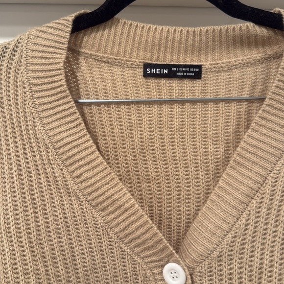 Tan Button Up Cardigan Sweater - Picture 3 of 5